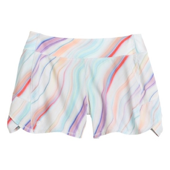 ATHLETA GIRL PRINTED RECORD BREAKER 3" SHORT XL 14 colorful athletic - Picture 1 of 11